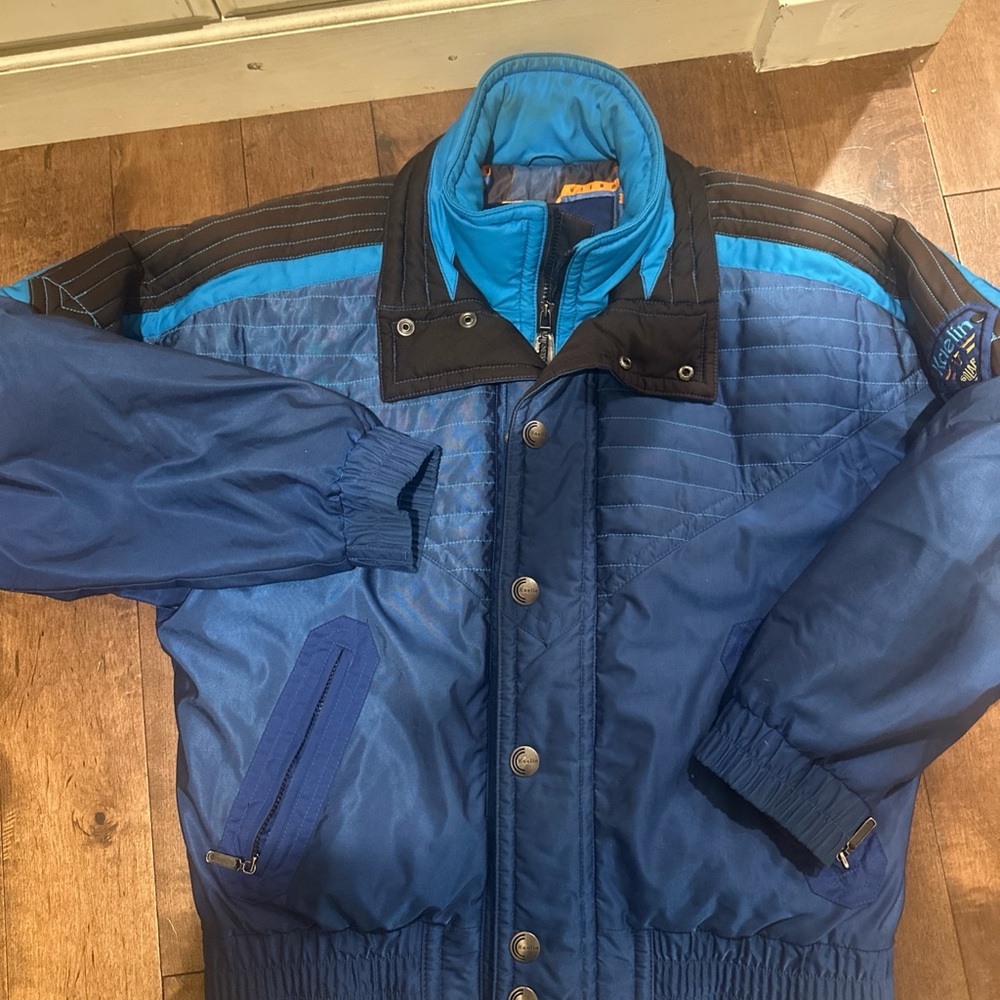 Men's Two-Tone Blue Ski Jacket